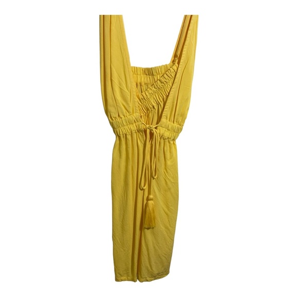 ASOS womens front tie plunge Beach romper yellow size 4. - Picture 12 of 12